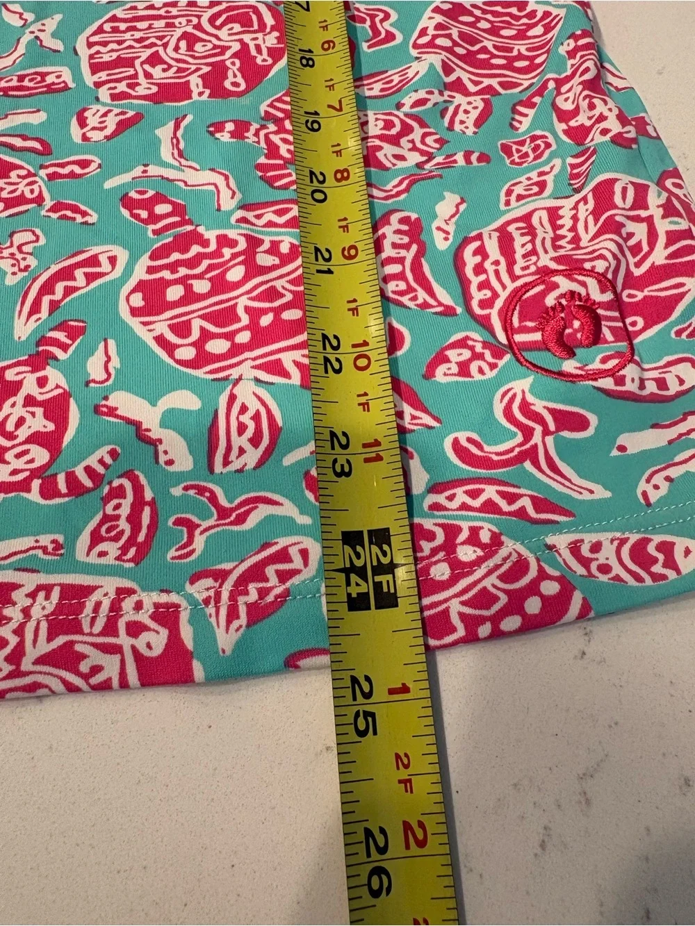 Hang Ten Aqua and Pink Sea Turtle-Print Swim Rash Guard Top UPF 50 size XL